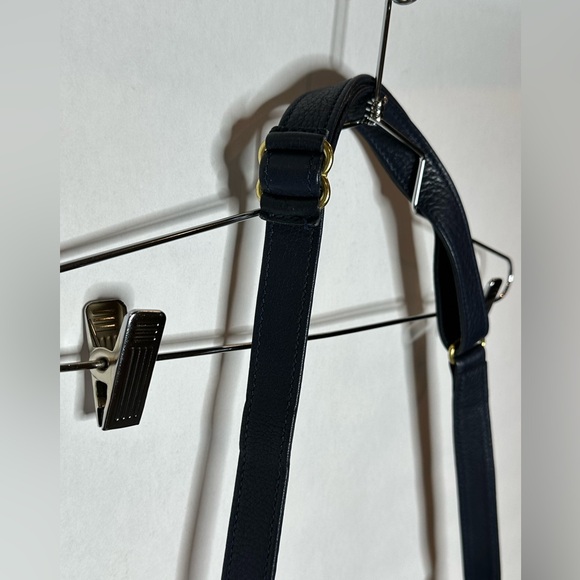 Coach Sonoma Pocket Zip Navy Blue Pebbled Leather Adjustable Crossbody Bag Vtg - Picture 5 of 16